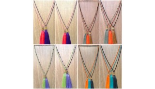 fashion necklace crystal beads tassels wholesale price free shipping